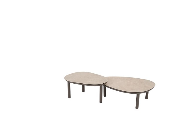 Taste by 4 Seasons Outdoor Monroe set van 2 bijzettafels terre 65 Ø cm (H 32) en 80 Ø cm (27 H)