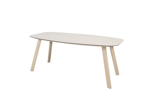 Taste by 4 Seasons Outdoor Manolo tuintafel latte met geprint keramiek tafelblad 180 x 95 cm