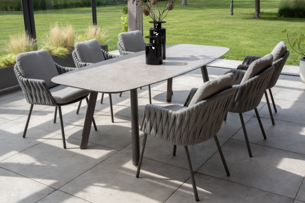 Taste by 4 Seasons Outdoor Manolo tuintafel terre met geprint keramiek tafelblad 180 x 95 cm OP=OP