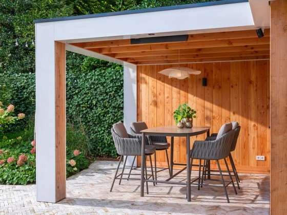 Taste by 4 Seasons Outdoor Manolo high dining tuintafel terre met geprint keramiek tafelblad 180 x 9