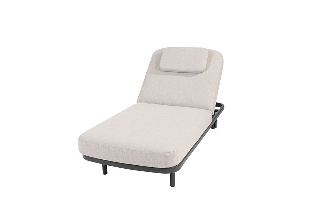 Taste by 4 Seasons Outdoor Milano ligbed antraciet incl. kussen en hoofdsteun OP=OP