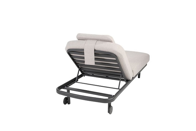 Taste by 4 Seasons Outdoor Milano ligbed antraciet incl. kussen en hoofdsteun OP=OP