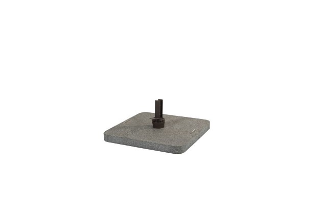 4 Seasons Outdoor Granite parasolvoet - Lichtgrijs 125kg - afgeronde hoeken - OP=OP