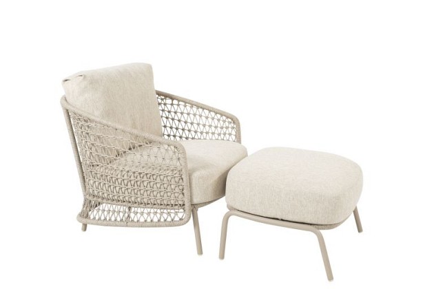 Puccini loungeset met Volta loungetafels Latte | 4 Seasons Outdoor