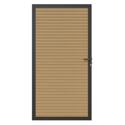 NewTechWood Co-extrusie composiet deur in aluminium frame, horizontaal triple, 100 x 195 cm, Red Ced