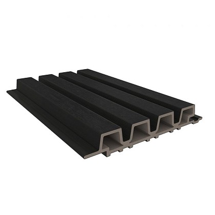 NewTechWood HKC co-extrusie Castellation PRO35 gevelbekleding, 3,3 x 21,5 x 390 cm, Ebony zwart.*