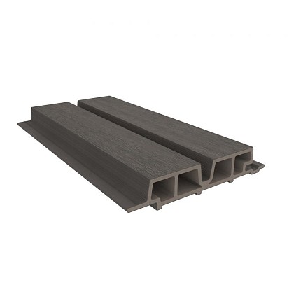 NewTechWood HKC co-extrusie Castellation PRO65 gevelbekleding, 3,3 x 18 x 390 cm, Silver Gray.*