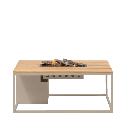 Cosiloft 120 sandy beige frame / teak top