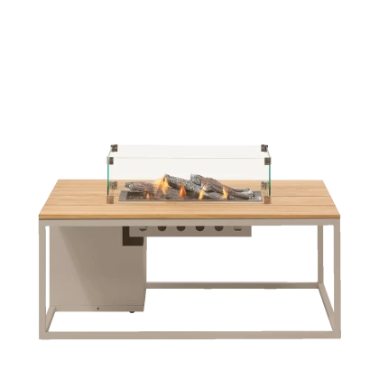 Cosiloft 120 sandy beige frame / teak top