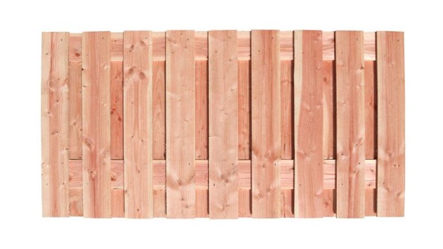 Redvision geschaafd plankenscherm 19-planks 16 mm, 180 x 90 cm, verticaal recht.*