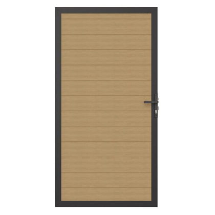 NewTechWood Co-extrusie composiet deur in aluminium frame, horizontaal, 100 x 195 cm, Red Cedar.*
