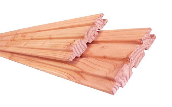 Douglas geschaafd 2-zijdig triple profielplank, 2,7 x 14,5 x 400 cm, onbehandeld.*