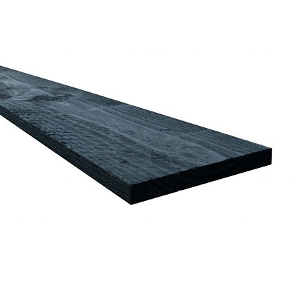Douglas fijnbezaagde potdekselplank 2,2 x 20 x 500 cm, Zwart gespoten.*
