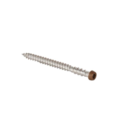 RVS schroef met gekleurde top voor NTW terrasplanken, set a 100 stuks incl. bit, Antique.*