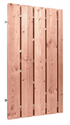 Douglas fijnbezaagde plankendeur op verstelbaar stalen frame, 19 mm, 100 x 195 cm, onbehandeld.*