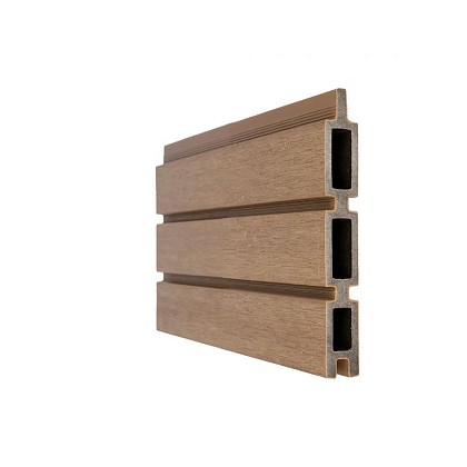 NewTechWood co-extrusie composiet Triple Rhombus schermplank, 2,1 x 15 x 180 cm, Teak.* VERWACHT WEE