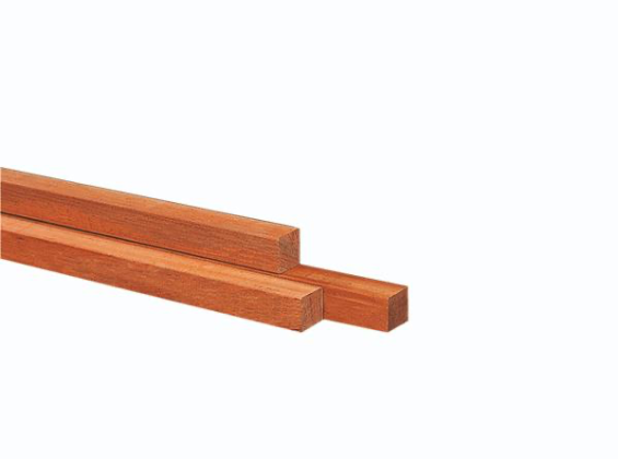 AZ Hardhouten paal fijnbezaagd, gepunt 10 x 10 x 400 cm.*