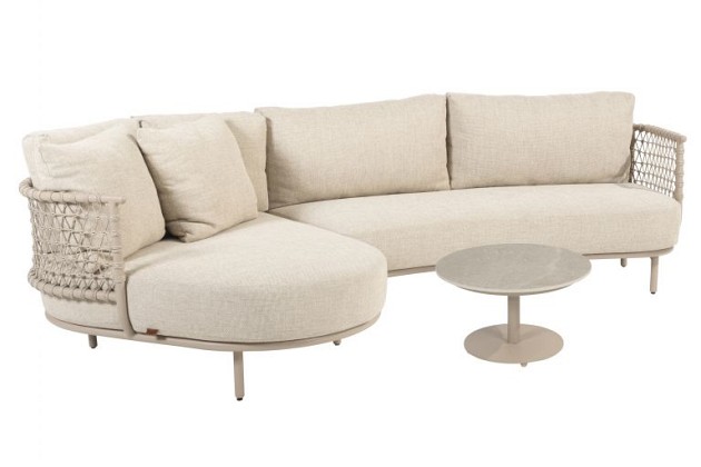 4 Seasons Outdoor Sardinia loungeset met Boaz loungetafel Latte