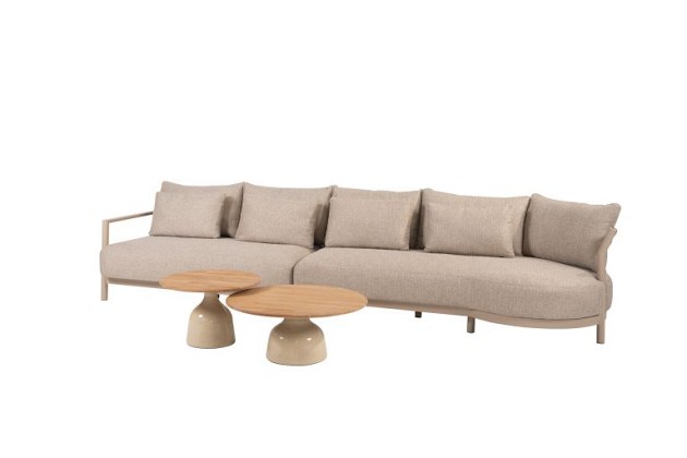 4 Seasons Outdoor Mykonos loungeset latte met June loungetafels creme
