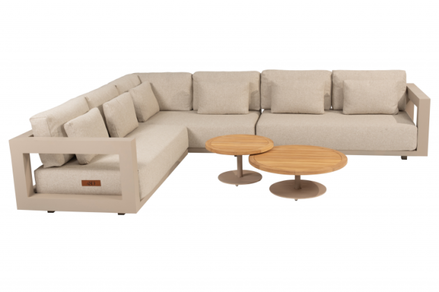 4 Seasons Outdoor Metropolitan loungeset met Volta loungetafels Latte