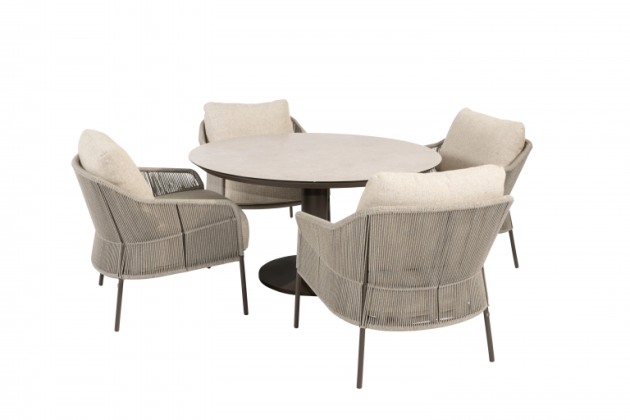 Taste by 4 Seasons Outdoor Florence low dining set met Sarah low dining tafel terre