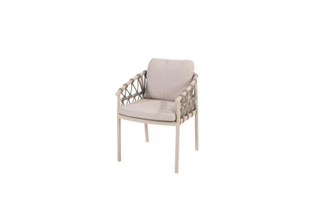 Taste by 4 Seasons Outdoor Piacenza dining set met Prado eettafel rond Ø 160cm Latte