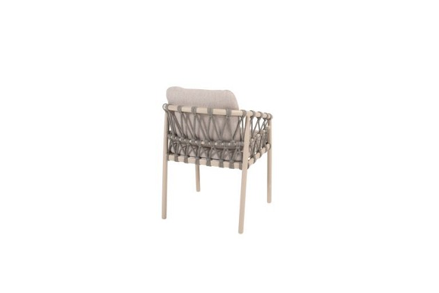 Taste by 4 Seasons Outdoor Piacenza dining set met Prado eettafel rond Ø 160cm Latte