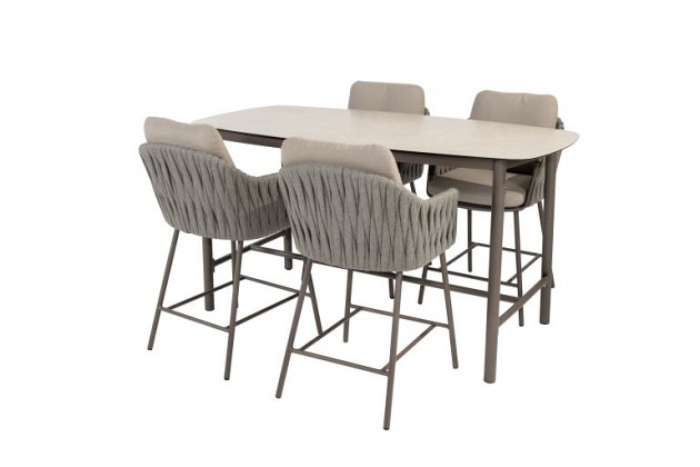 Taste by 4 Seasons Outdoor Cannes high dining set met Manolo high dining tafel Terre