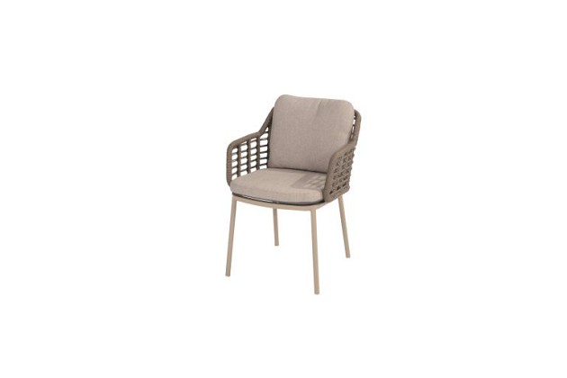Taste by 4 Seasons Outdoor Puglia dining set met Prado eettafel rond Ø 160cm Latte