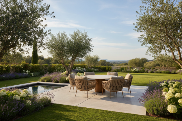 4 Seasons Outdoor Colorado low dining tafel rond Amber Ø 160cm