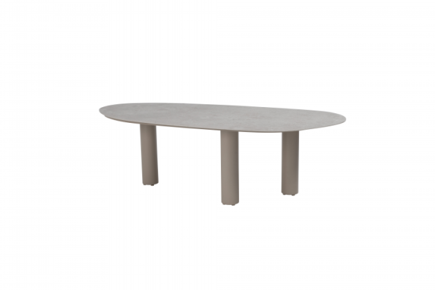 Taste by 4 Seasons Outdoor Estate eettafel organische vorm met keramisch blad Latte 240x110cm