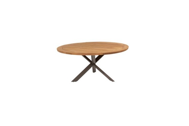 Taste by 4 Seasons Outdoor Prado eettafel rond teak blad en Terre onderstel Ø 160cm