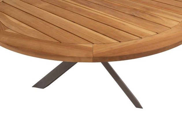 Taste by 4 Seasons Outdoor Prado eettafel rond teak blad en Terre onderstel Ø 160cm