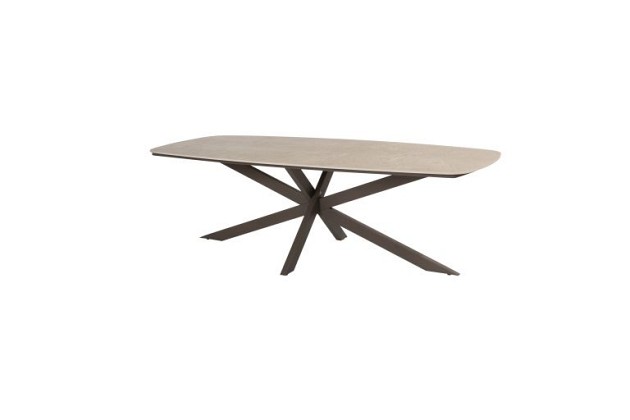 Taste by 4 Seasons Outdoor Prado eettafel ovaal keramisch blad Terre 240x105cm