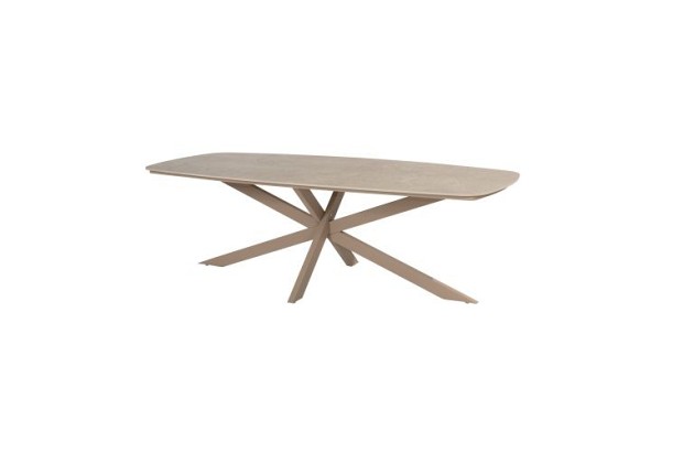 Taste by 4 Seasons Outdoor Prado eettafel ovaal keramisch blad Latte 240x105cm