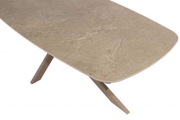 Taste by 4 Seasons Outdoor Prado eettafel ovaal keramisch blad Latte 240x105cm