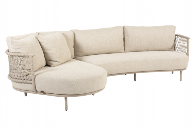 4 Seasons Outdoor Sardinia loungebank met chaise lounge Latte