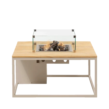 Cosiloft 100 sandy beige frame / teak top