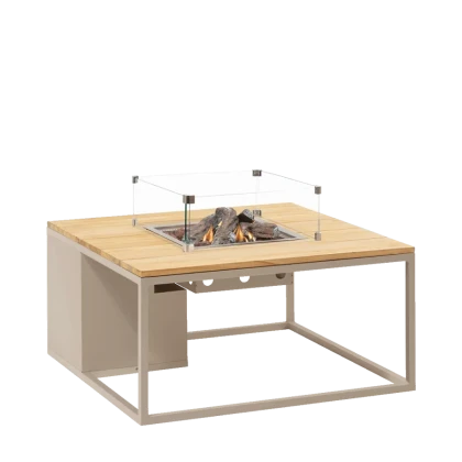 Cosiloft 100 sandy beige frame / teak top