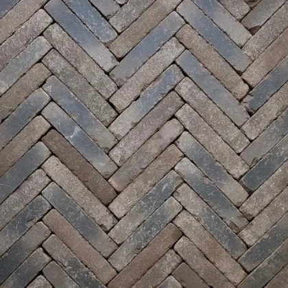 Gebakken vechtformaat 21x4x6,6 cm Trier onbezand getrommeld