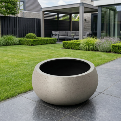$ Tedesco Metallic Rotonda Basso 950 x 950 x 440 mm (L x B x H) - diameter Ø770 mm - Ivoorglans