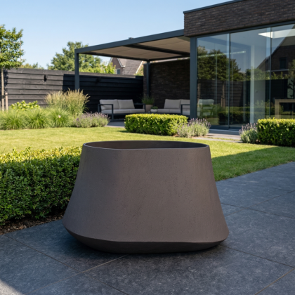 $ Belloro Pot 900 x 600 mm (DIA x H) - Zwartbruin