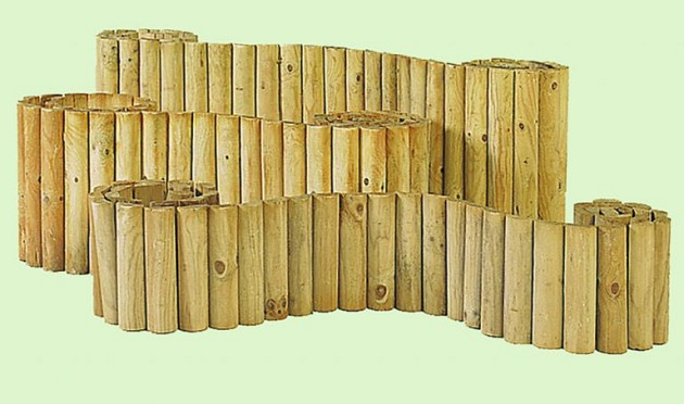 Rolborder Ø 5 x 20 x 250 cm, groen geïmpregneerd.*