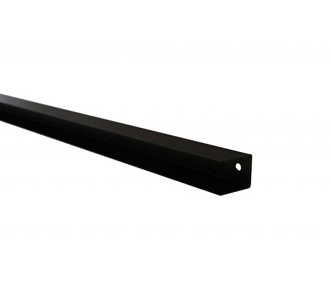 Stalen afdekkap met structuur poedercoating t.b.v. H-gleufpaal, 4,5 x 3,7 x 224 cm, zwart RAL9005