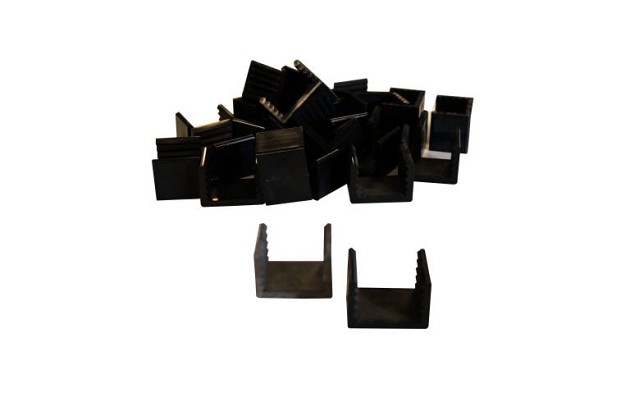 PVC adaptor clip t.b.v. centreren 25-28 mm profielplanken in de H-gleufpaal