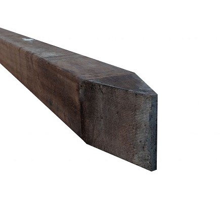 AV Hardhouten paal geschaafd, gepunt 6,8 x 6,8 x 250 cm