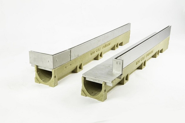 Slotline RVS hk.st inw H=65mm L=850+150