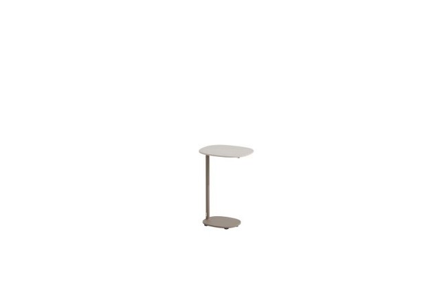 Sofie bijzettafel mocca met keramisch tafelblad oyster 35 x 30 cm (H 50) | 4 Seasons Outdoor