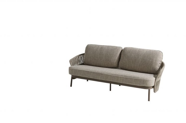 4 Seasons Outdoor Vento 3-zits lounge bank mocca incl. 3 kussens
