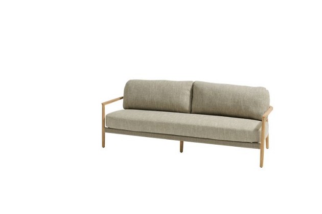 Tast by 4 Seasons Outdoor Milou 3-zits lounge bank rustic teak incl. 3 kussens